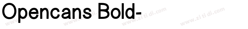 Opencans Bold字体转换